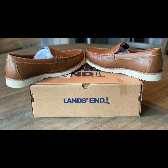 Lands’ End men’s leather penny loafers- comfort casual leather - Picture 7 of 9